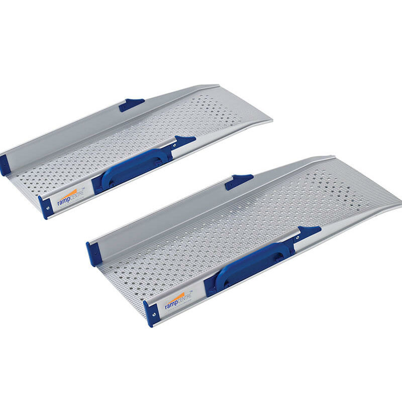 Ultralight-Rigid Fixed-Length Channel Wheelchair Ramps (Pair of Ramps ...